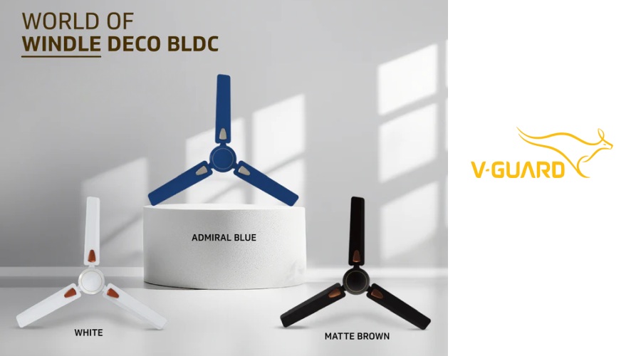 V-Guard Unveils Windle Deco BLDC Ceiling Fan: Where Contemporary Design Meets Smart Performance and Energy Efficiency